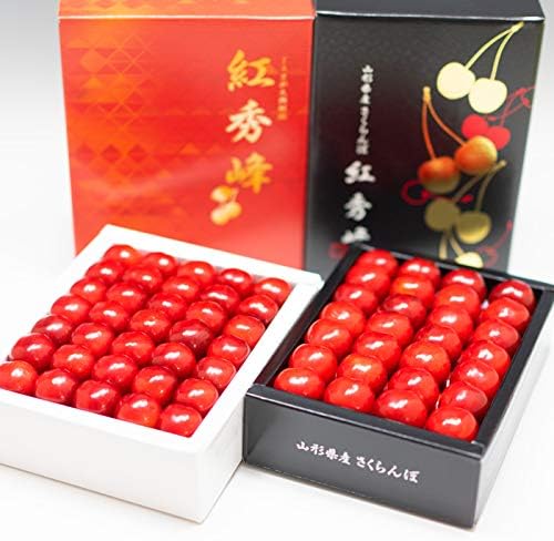 竹城青果 山形県産 露地 特秀品 さくらんぼ 紅秀峰 化粧箱 600g 3Lサイズ