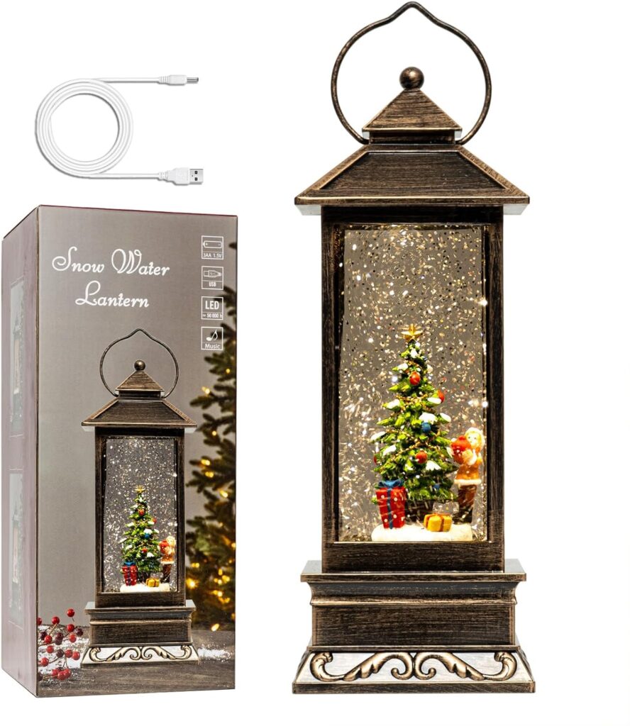 クリスマススノードームランタン 音楽付き