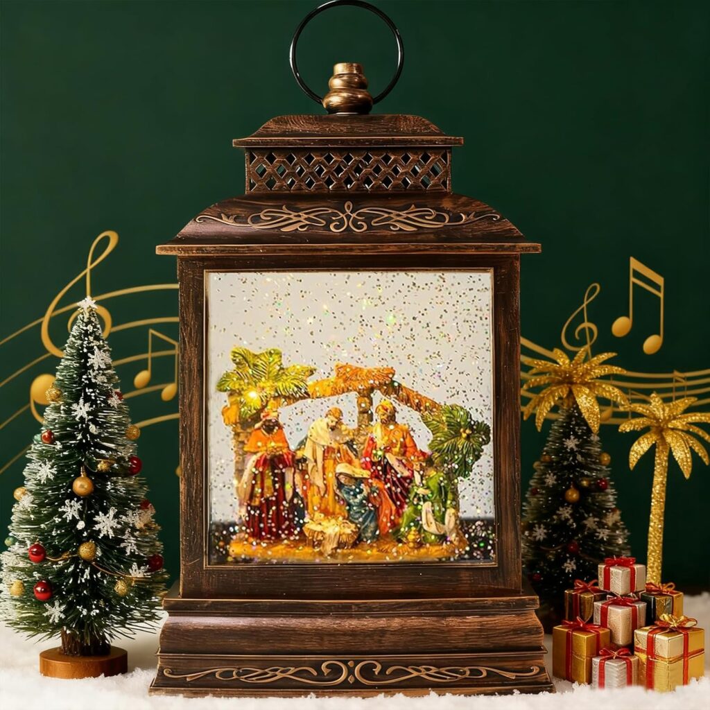 クリスマス スノードーム ランタン キリスト降誕 シーン