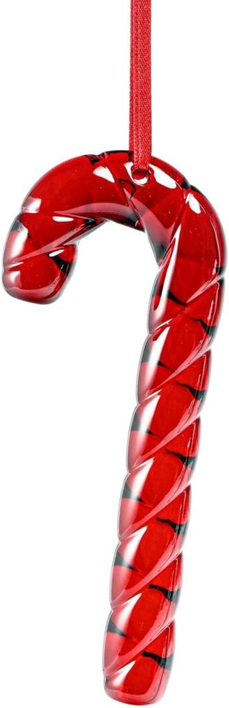 バカラ クリスマスオーナメント キャンディケイン レッド