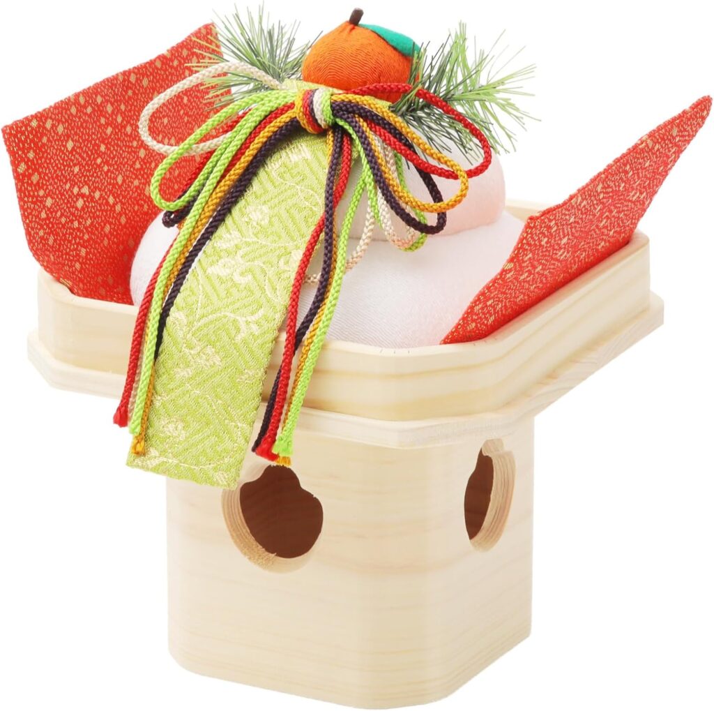 ちりめんお鏡三方飾り