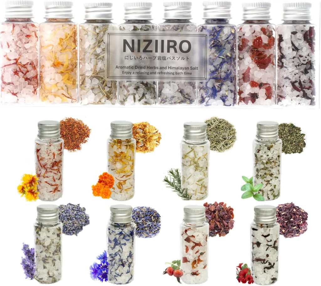 にじいろ ハーブ 岩塩 バスソルト 入浴剤