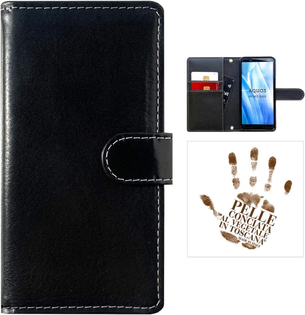AQUOS sense10 sense9 対応 手帳型 イタリア産 本革