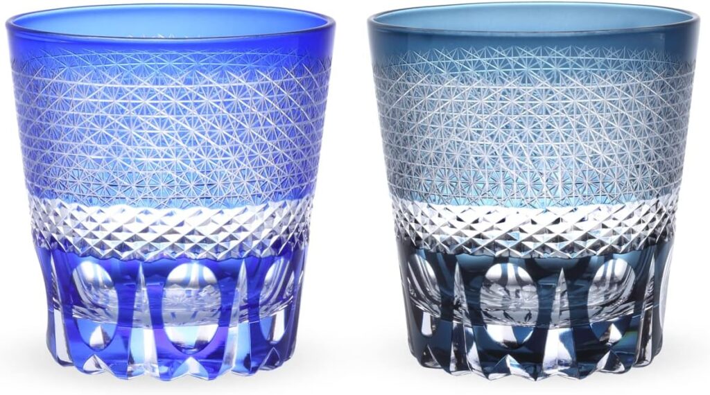 J-kitchens レトロ 切子 ペア グラス