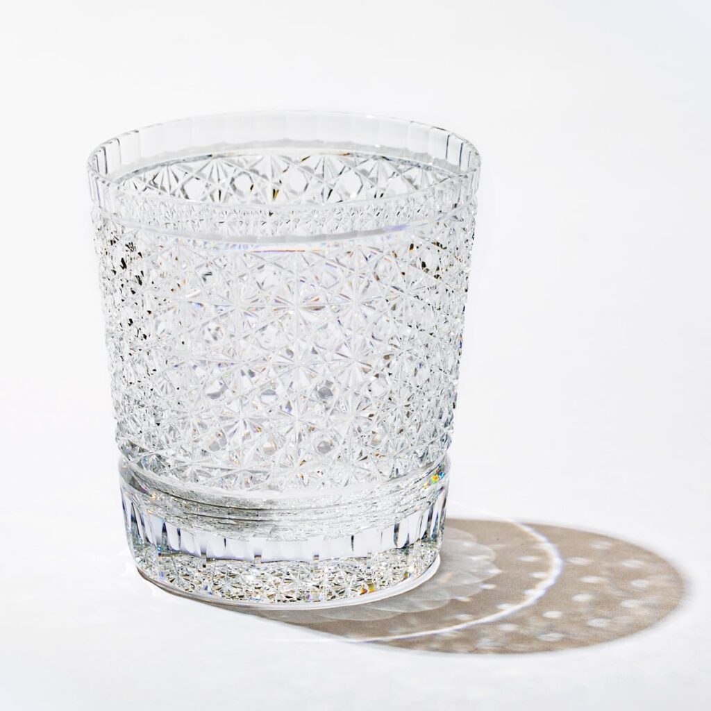 クリスタル江戸切子 菊籠目紋 オールドグラス