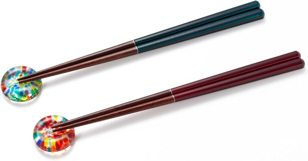 ADERIA 津軽びいどろ まつりはなび 箸置/箸セット