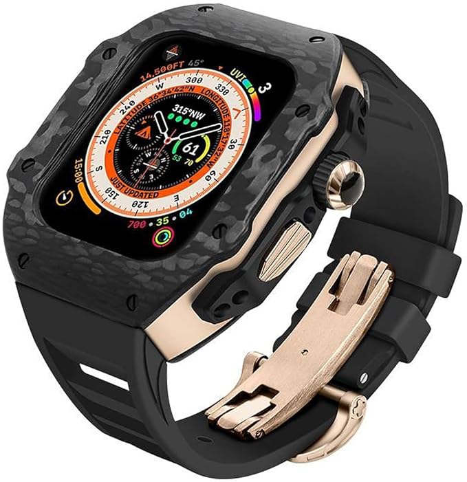 diosbras アップルウォッチ用 ケース ローズゴールド×ブラック