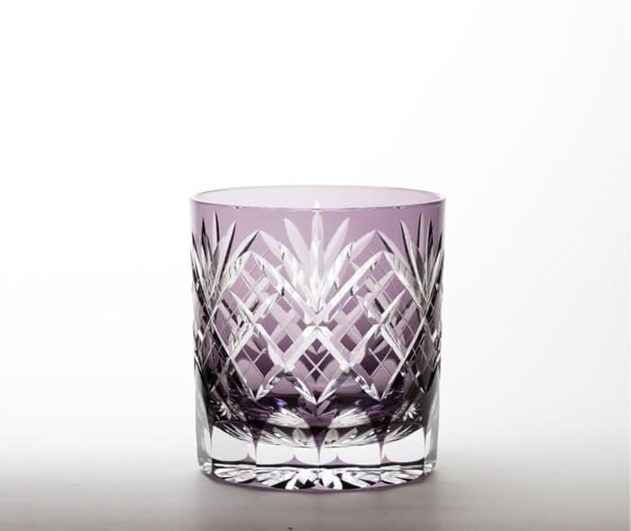 硝子工房 彩鳳 ロックグラス 剣矢来重文様